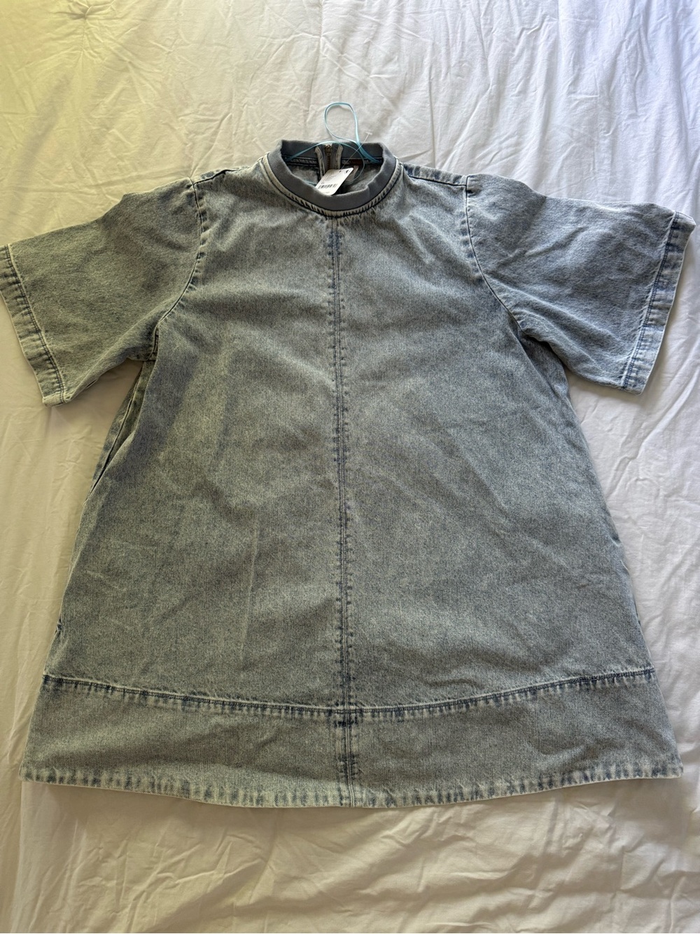 NWT Free People Harlow Mini Dress in Ocean Blue XS
